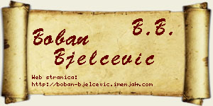 Boban Bjelčević vizit kartica